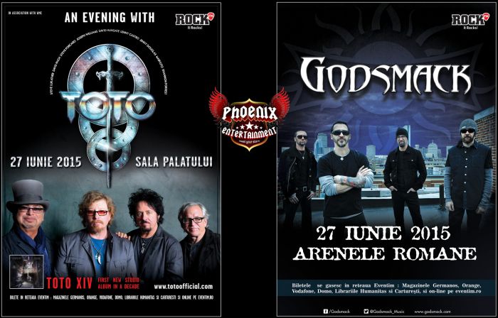 Toto si Godsmack canta la Bucuresti pe 27 iunie 2015